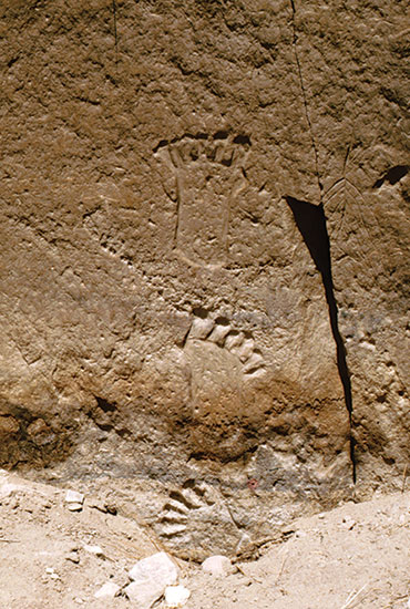 Chaco 6 toe footprints