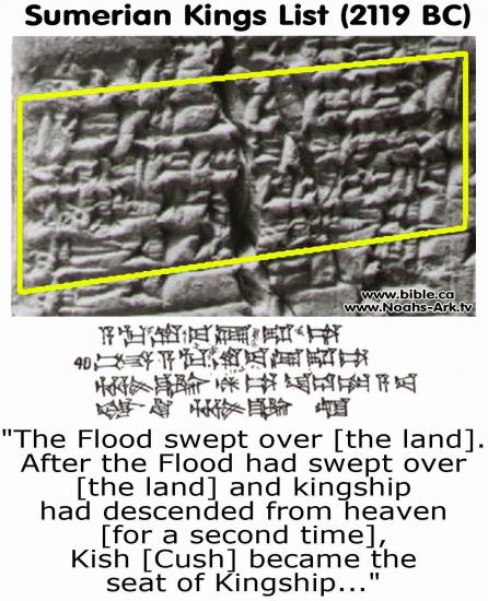 Noahs ark flood creation stories myths sumerian kings list cuneiform tablet kish cush utu hegal of uruk close up 2119bc