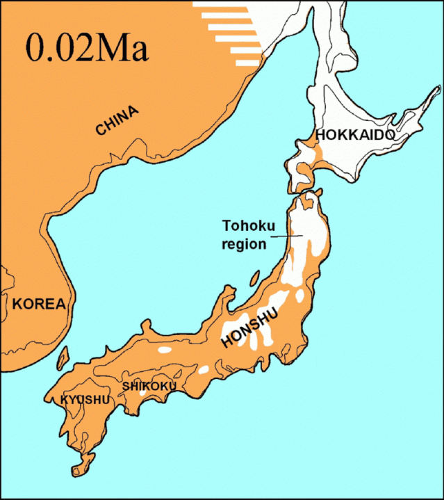 20000ans japan glaciation