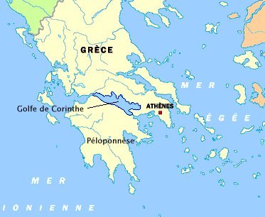 Carte grece golfecorinthe