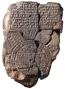 Cuneiform sippar map tablet mini