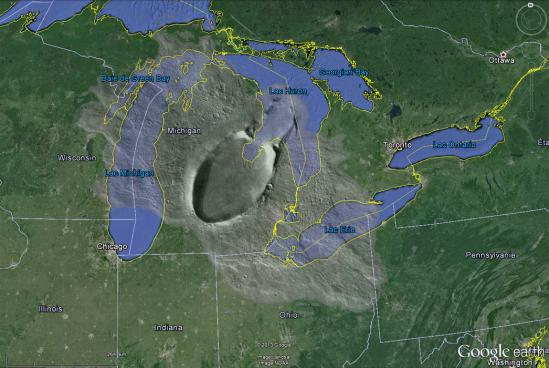 Google earth saginaw crater