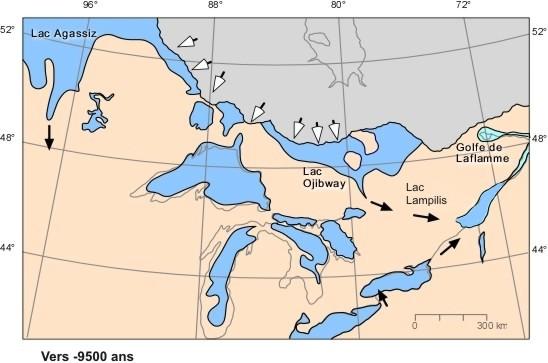 Grands lacs datations 10000 9500ans