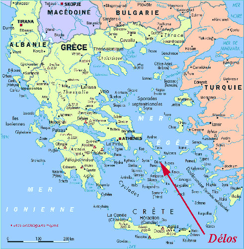 Grece carte delos