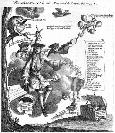 John law dessin caricatural 1720