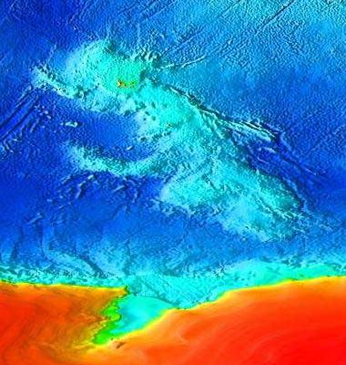 Kerguelen plateau topography