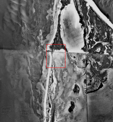 Mosaic of 1943 aerial photography note former beachrock shoreline features on the ocean floor to the west and north of n bimini