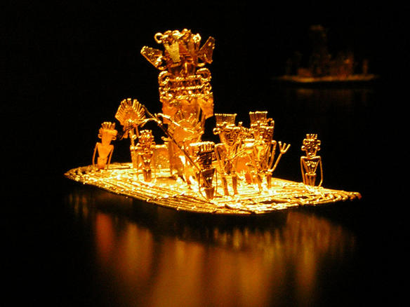 Muisca raft legend of el dorado offerings of gold