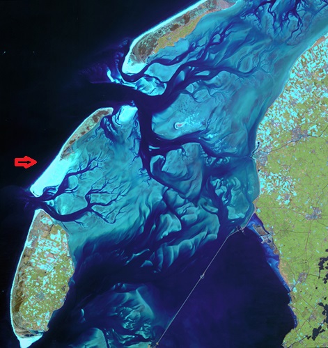 Netherlands wadden see satellite 1