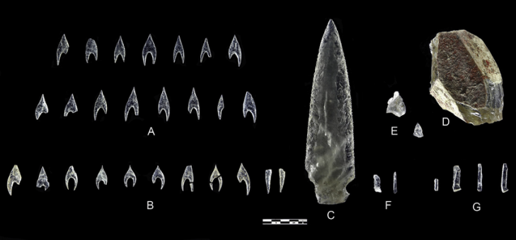 Objects studied in this paper a ontiveros arrowheads b montelirio tholos arrowheads