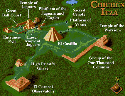 Plan chichen itza