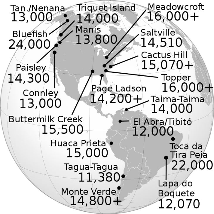 Pre clovis sites of the americas