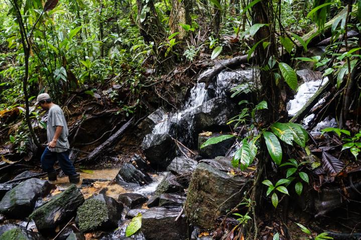 Pyramides waterfall