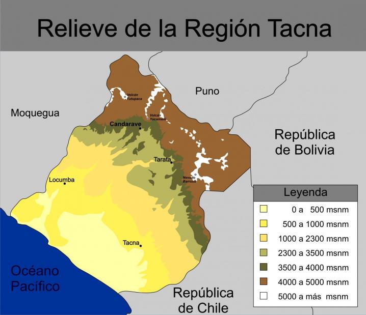 Relieve region tacna