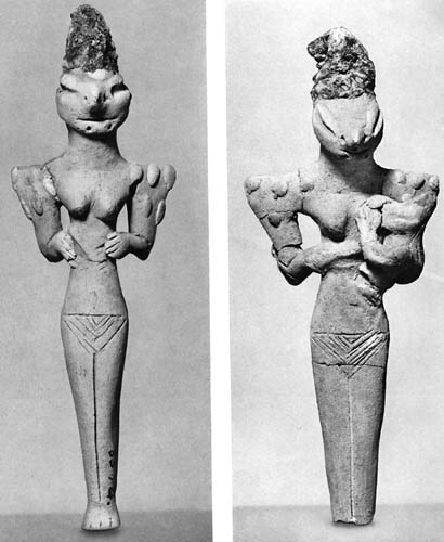 Reptilian figurines two